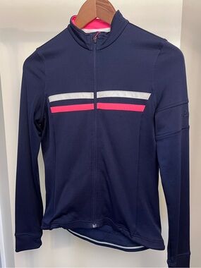 UGC Rapha Women’s Navy Cycling Jersey with Pink and White Stripes